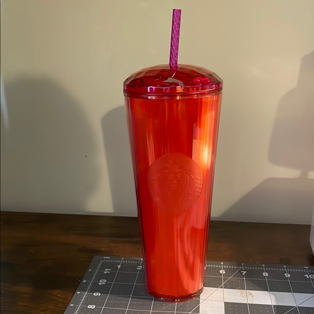 Starbucks Red Coffee Tumbler with Straw